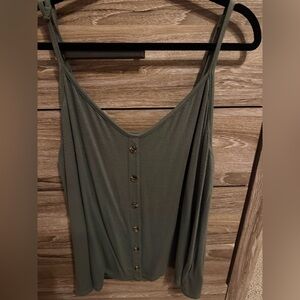 torrid Olive Green Button-Front Cami Tank